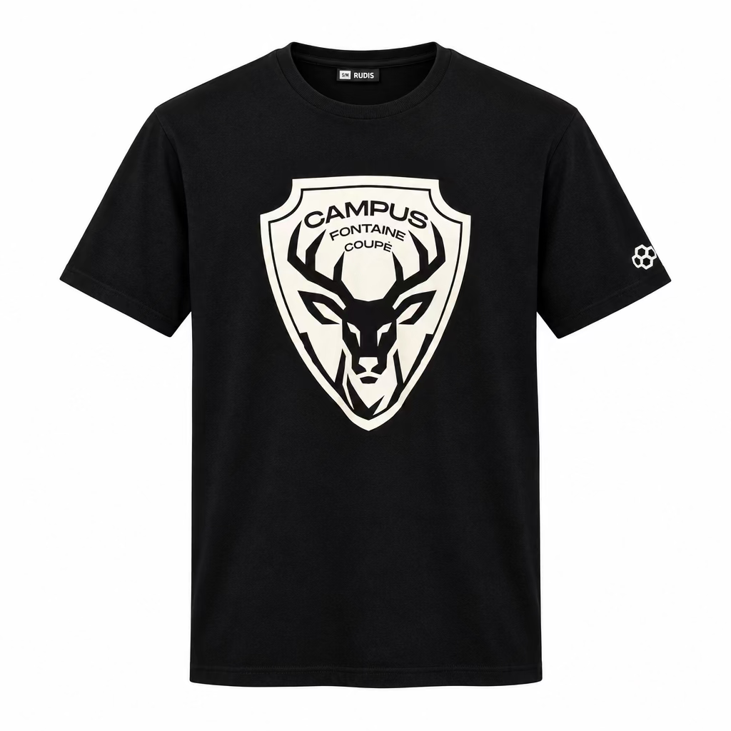 T-shirt RUDIS x Campus Fontaine Coupé - Noir