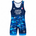 Maillot de lutte RUDIS Campus Fontaine Coupé - Bleu camo