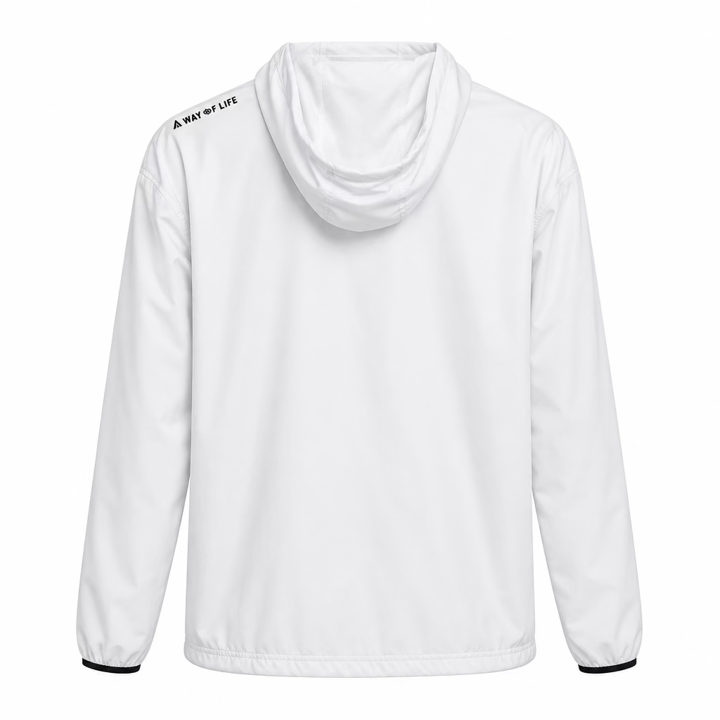 Coupe-vent RUDIS 1/4 zip à capuche - Blanc - Campus Fontaine Coupé