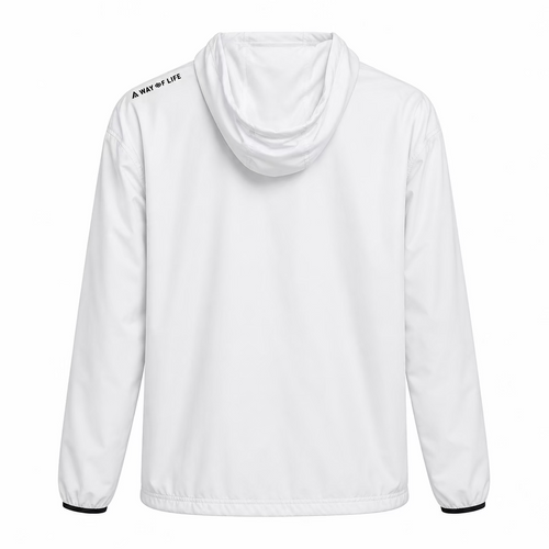 Coupe-vent RUDIS 1/4 zip à capuche - Blanc - Campus Fontaine Coupé
