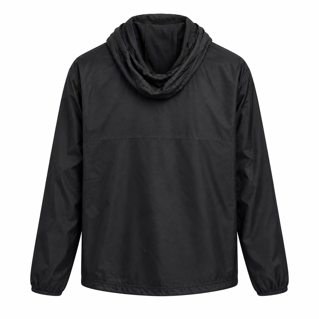 Coupe-vent RUDIS 1/4 zip à capuche - Noir - Campus Fontaine Coupé
